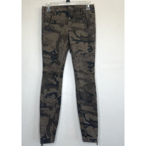 Zara Camouflage Print Low Rise Jeans Size 4